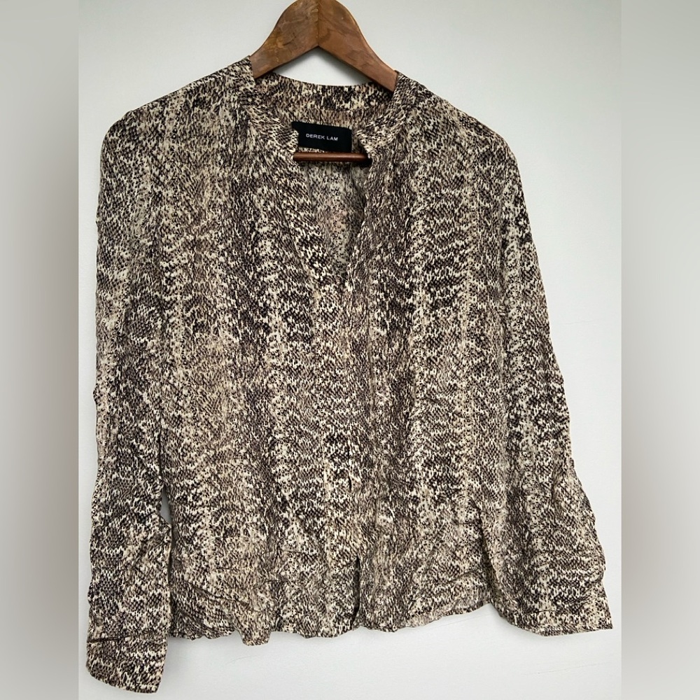 Derek Lam Snakeskin Pattern Blouse